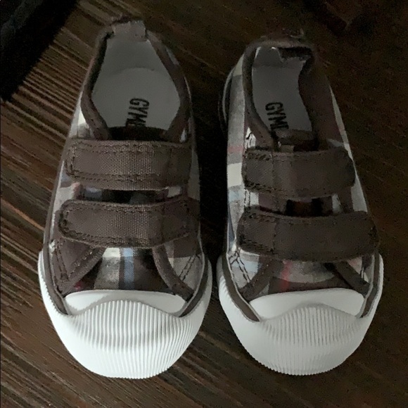 GYMBOREE Infant Plaid Velcro Sneaker - Brown - Picture 4 of 12